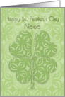 Happy St. Patrick’s Day Niece Irish Blessing Four Leaf Clover card