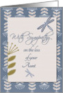 Sympathy Loss of Aunt Dragonflies and Flowers card