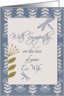 Sympathy Loss of Ex-Wife Dragonflies and Flowers card