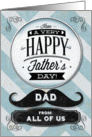 Happy Father’s Day from All of Us Vintage Distressed Mustache card