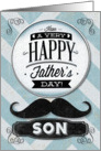 Happy Father’s Day Son Vintage Distressed Mustache card