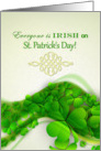 Happy St. Patrick’s Day Everyone is Irish Shamrocks card