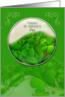 Happy St. Patrick’s Day Shamrocks and Swirls card