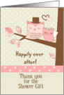 Thank You for the Shower Gift Owl Couple in Tree with Polka Dots card