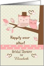 Bridal Shower Invitation Custom Name Owl Couple in Tree card