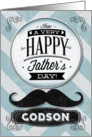 Happy Father’s Day Godson Vintage Distressed Mustache card