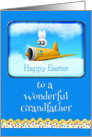 Happy Easter To A Wonderful Grandfather Bunny Flying Plane card