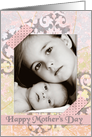 Mother’s Day Pretty Scrapbook Style Pastels Custom Photo Card