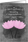 Wedding Congratulations for Lesbian Couple Chalkboard Flowers card