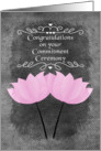 Commitment Ceremony Congratulations for Lesbian Couple Flowers card