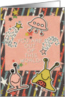 Diabetes Encouragement Feel Better Out of this World Aliens card