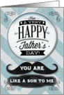Father’s Day Like a Son to Me Retro Mustache and Chevrons card