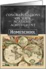 Academic Achievement Congratulations Homeschool Map Chalkboard Look card