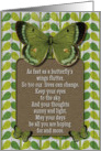 Encouragement Thinking of You Butterflies and Leaves card