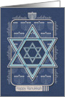 Happy Hanukkah Celebrate Star of David and Menorah card