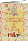 Engagement Congratulations to Granddaughter & her Bride to Be Hearts card