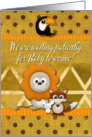 Baby Shower Waiting for Baby to Arrive Cute Critters Scrapbook Style card