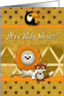 Baby Shower Invitation Cute Critters and Patterns Scrapbook Style card