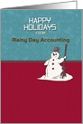 Happy Holidays from Business Custom Name Snowman Holiday Greetings card