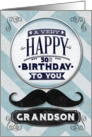 Happy 50th Birthday Grandson Mustache and Chevrons card