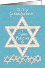 Happy Passover to Grandparents Joyous Passover Star of David Pattern card