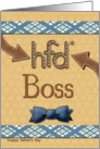 Father’s Day for Boss Fun Bowtie Masculine Patterns Scrapbook Style card