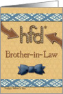 Father’s Day for Brother-in-Law Fun Bowtie Masculine Patterns card