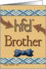 Father’s Day for Brother Fun Bowtie Masculine Patterns Scrapbook Style card