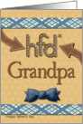 Father’s Day for Grandpa Fun Bowtie Masculine Patterns Scrapbook Style card
