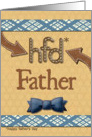 Father’s Day for Father Fun Bowtie Masculine Patterns card