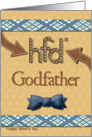 Father’s Day for Godfather Fun Bowtie Masculine Patterns card