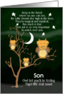 Get Well Soon for Son for Kids Children’s Fantasy Animal Tiger Owl card