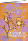 Get Well Soon for Goddaughter for Kids Cute Fantasy Animal Tiger Owl card