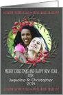 Merry Christmas & Happy New Year Custom Name and Photo Card