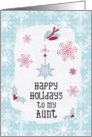 Happy Holidays to my Aunt Snowflakes Pretty Winter Scene card