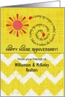 Happy House Anniversary Custom Name from Realtor Business to Customer card
