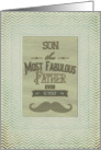 Happy Father’s Son Fabulous Father Vintage Mustache Chevron card