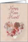 Happy Nurses Day Pretty Watercolor Effect Heart Grunge Circles card