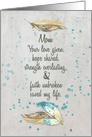 Thank You Mom Helping Me Fight Cancer Love, Hope, Faith.Feathers card