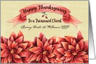 Happy Thanksgiving to Treasured Client Custom Business Name Flowers card