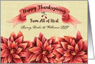Happy Thanksgiving from Business Custom Business Name Flowers card