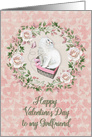 Happy Valentine’s Day to my Girlfriend Pretty Kitty Hearts Roses card