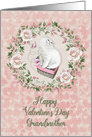 Happy Valentine’s Day to Grandmother Pretty Kitty Hearts Roses card