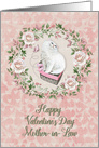 Happy Valentine’s Day to Mother-in-Law Pretty Kitty Hearts Roses card