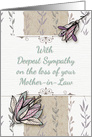 Sympathy for the loss of Mother-in-Law Pretty Flowers card