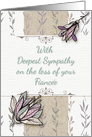 Sympathy for the loss of Fiancee Pretty Flowers card