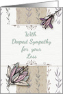 Sympathy for Loss Pretty Flowers and Vines card