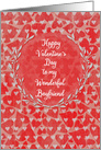 Happy Valentine’s Day to Boyfriend Lots of Hearts with Vine Wreath card