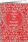 Happy Valentine’s Day to Goddaughter Lots of Hearts with Vine Wreath card