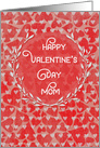 Happy Valentine’s Day to Mom Lots of Hearts with Vine Wreath card